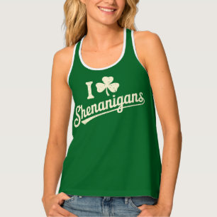 Green Funny Irish Patty's Shamrock Saint Patricks Tank Top