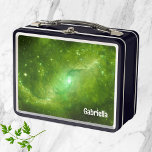 Green Galaxy In Space  Metal Lunch Box at Zazzle
