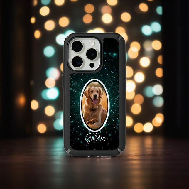 Green Galaxy Pet Photo Speck iPhone Case (Creator Uploaded)