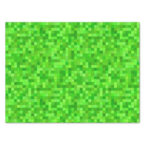 Green Gamer Pixels  Birthday Party Tissue Paper