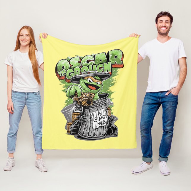 Green Garbage Monster  Fleece Blanket (In Situ)