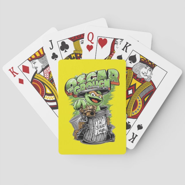 Green Garbage Monster Poker Cards (Back)