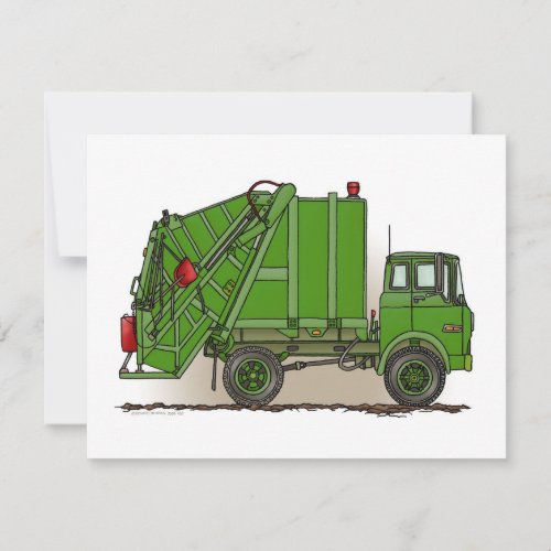 Green Garbage Truck Custom Announcements