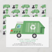 Green Garbage Truck Recycle Boy Birthday