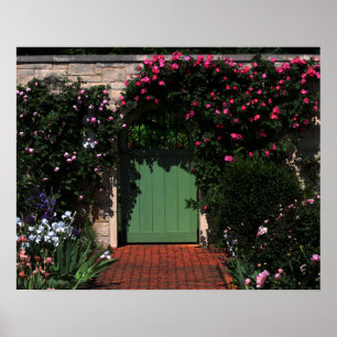Green Garden Gate Poster