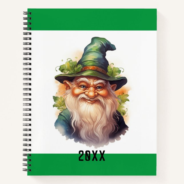 Green Garden Gnome Notebook (Front)