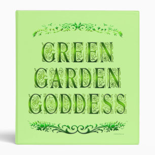 Green Garden Goddess Saying Planner Binder