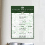 Green Garden Maintenance Magnetic 2025 Calendar<br><div class="desc">Introducing our Green Garden Maintenance Magnetic 2025 Calendar, specially crafted for a lawn care services with a lawn mower outline like a watermark. Customize the logo, tagline in a script font, and utilize the sans serif font for your business name, service details, and contact number. The calendar also features the...</div>