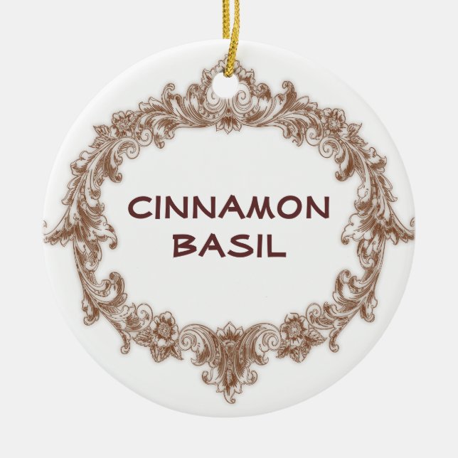 Green Garden Marker Ceramic Ornament (Front)