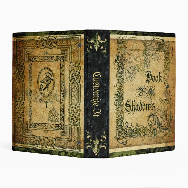 Green Garden Medieval Witches Book Of Shadows Mini Binder (Background)