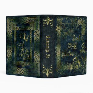 Green Garden Medieval Witches Book Of Shadows Mini Binder