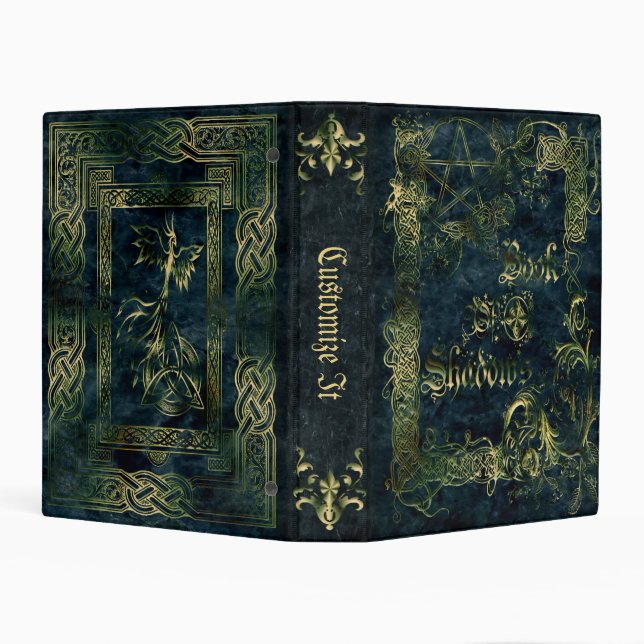 Green Garden Medieval Witches Book Of Shadows Mini Binder (Background)