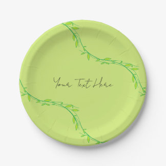 Green Garden Paper Plates