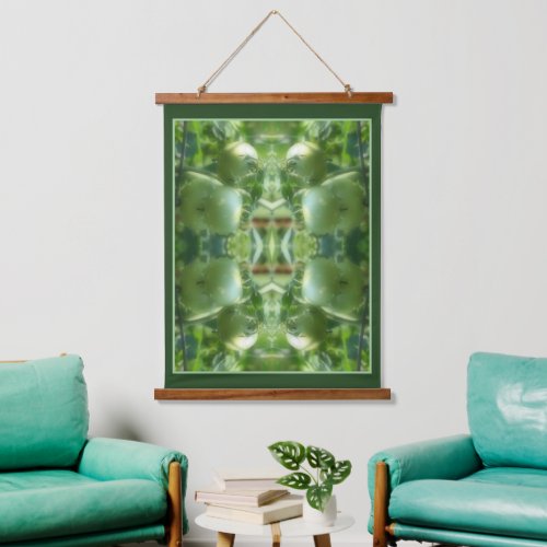 Green Garden Tomatoes Nature Abstract Hanging Tapestry