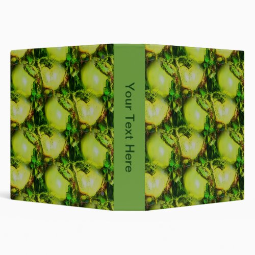 Green Garden Tomatoes Nature Art Personalized 3 Ring Binder