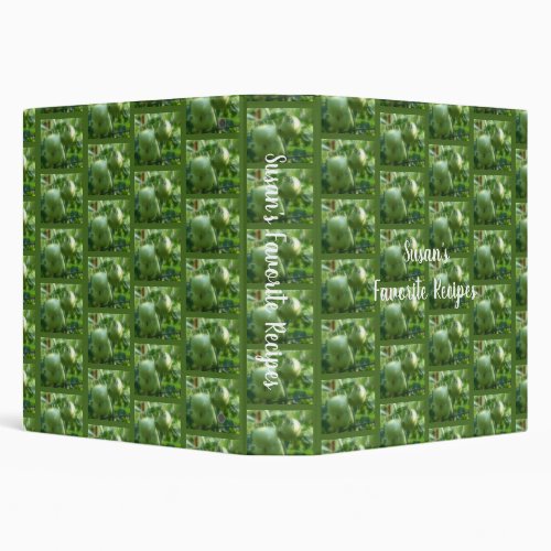 Green Garden Tomatoes On Vine Personalized Recipe 3 Ring Binder