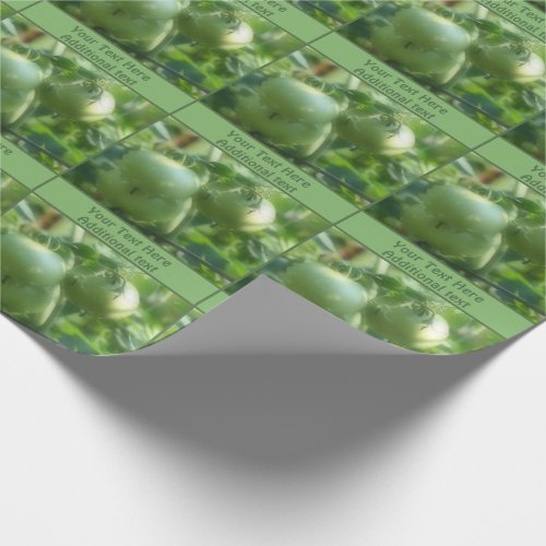 Green Garden Tomatoes On Vine Personalized Wrapping Paper