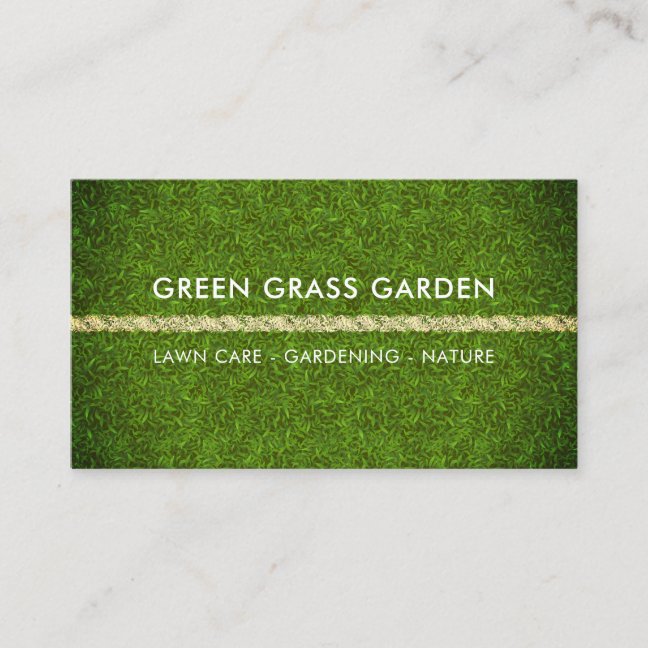 Green Gardening Lawn Grass Football Landscape Business Card