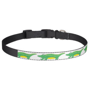 Green Gator Alligator Croc Crocodile Animal Print Pet Collar