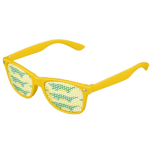 Green Gator Alligator Crocodile Party Favor Shades (Angled)