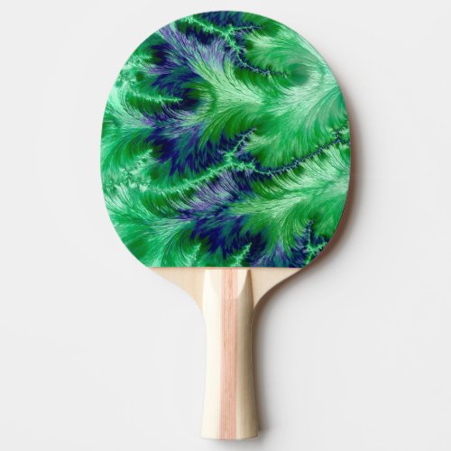  GREEN GAZE  Original Fractal  Ping Pong Paddle