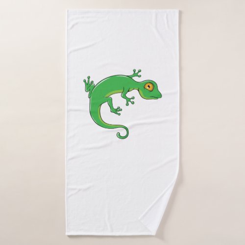 Green Gecko Bath Towel