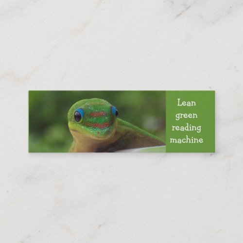 Green Gecko bookmark Business Card