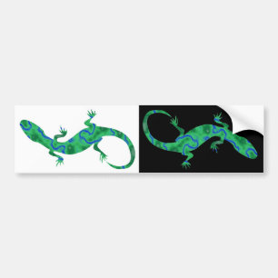 Green Gecko Bumper Sticker