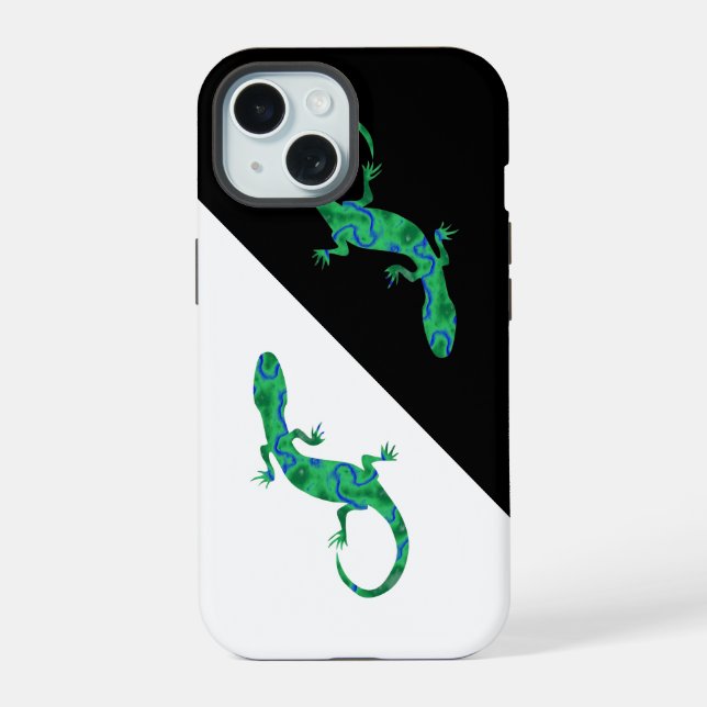 Green Gecko Iphone Case (Back)