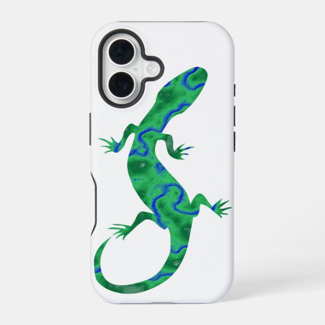 Green Gecko Iphone Case (Back)