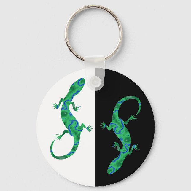 Green Gecko Keychain (Front)