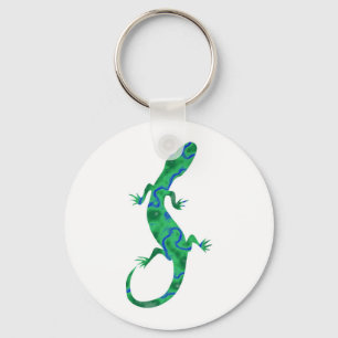 Green Gecko Keychain