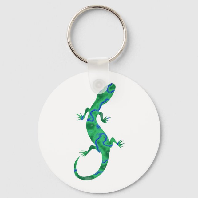 Green Gecko Keychain (Front)