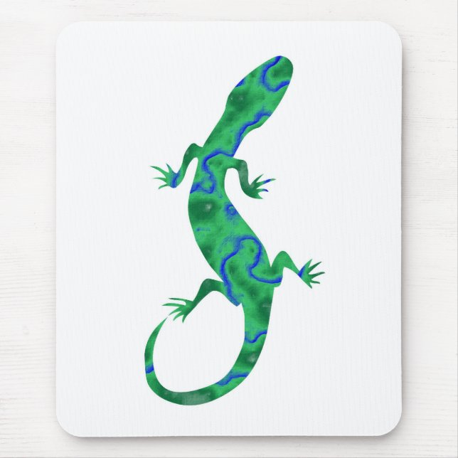 Green Gecko Mouse Pad (Front)