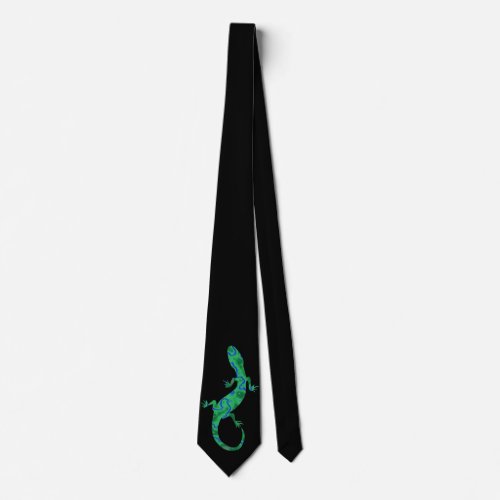 Green Gecko Neck Tie