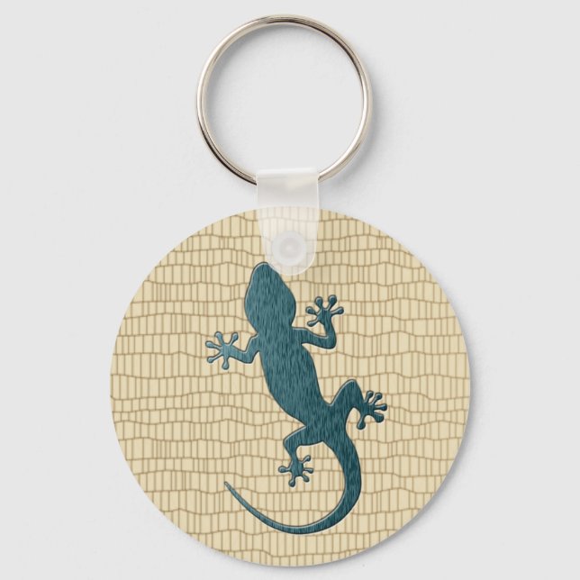 Green Gecko on Reptile Keychain (Front)