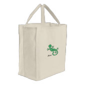 Green Gecko Personalized Embroidered Bag (Angled)