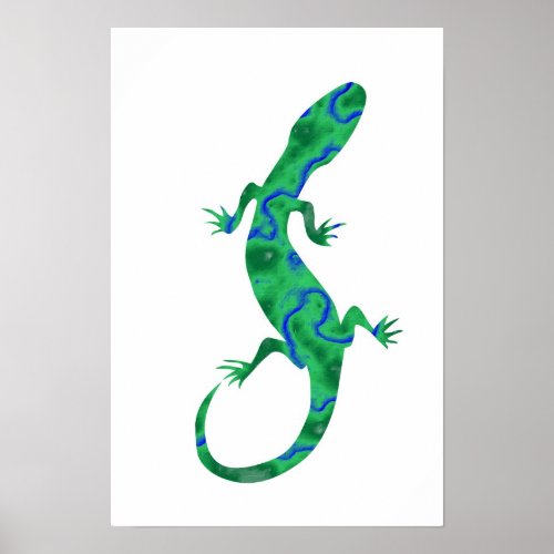 Green Gecko Poster