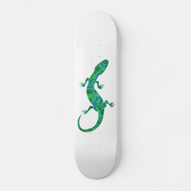 Green Gecko Skateboard Deck (Front)