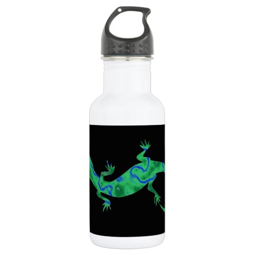 Green Gecko Stainless Steel Water Bottle