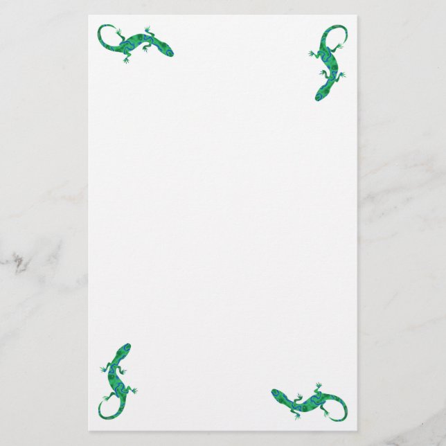Green Gecko Stationery (Front)