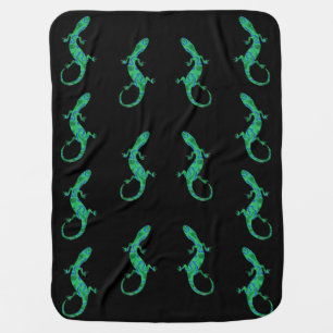 Green Gecko Swaddle Blanket