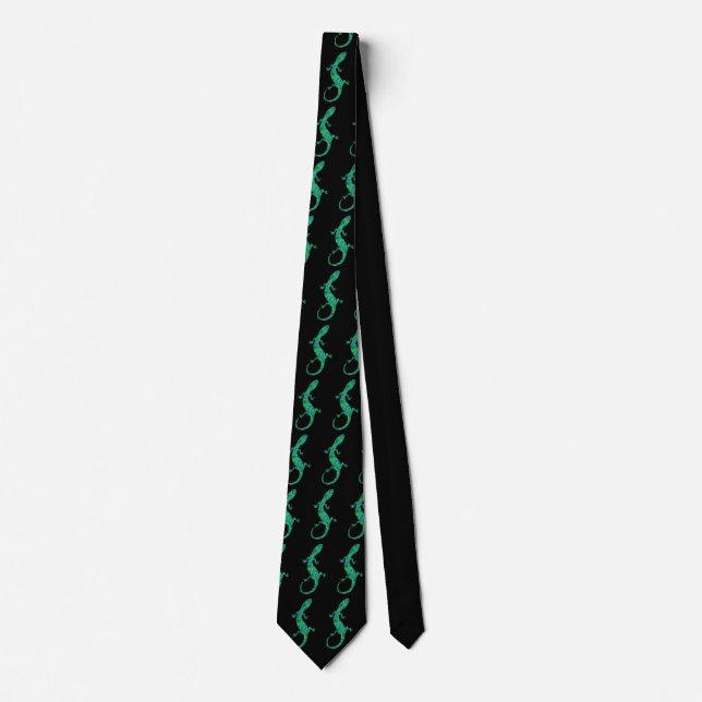 Green Geckos Neck Tie (Front)