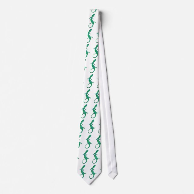 Green Geckos Neck Tie (Front)
