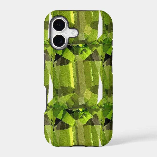 green gem stone iphone case (Back)