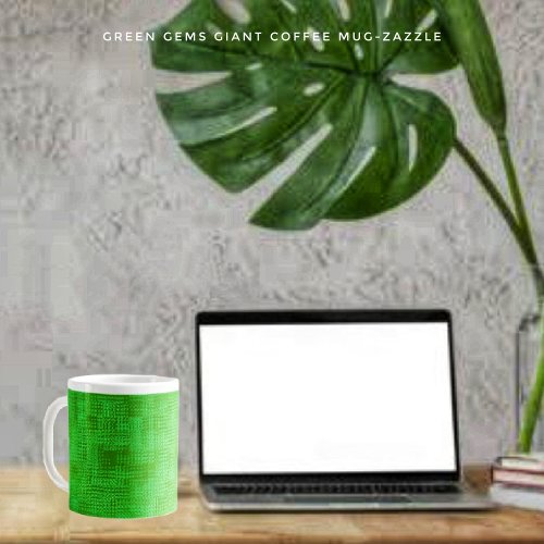 Green Gems Giant Coffee Mug