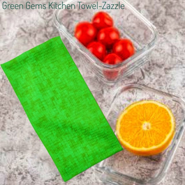 Green Gems Kitchen Towel (Creator Uploaded)