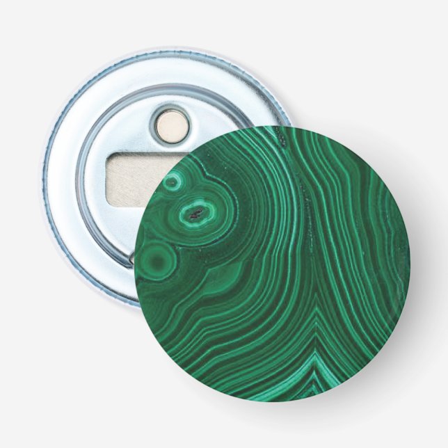 Green gemstone malachite  bottle opener (Front)