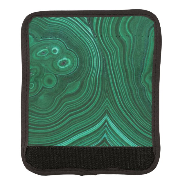 Green gemstone malachite natural stone design luggage handle wrap (Front)