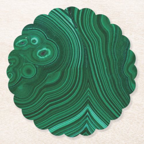 Green gemstone malachite natural stone design paper coaster